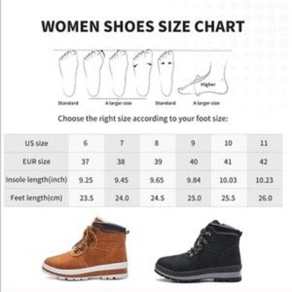 NEW Snow Boots Anti-Slip Hiking Boots Warm Fur lining - Picture 7 of 10